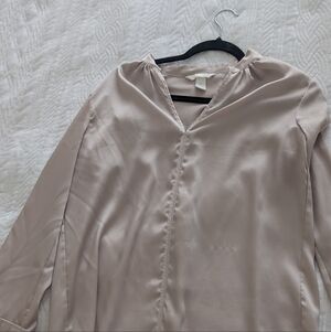 H&M Cream Satin Blouse